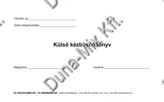 Külső kézbesítő könyv 1